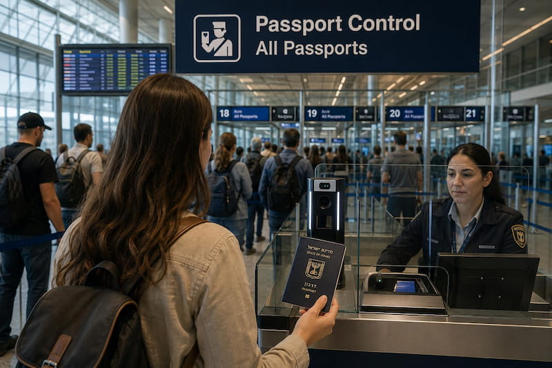 במדינות רבות ביקורת הגבולות מתבצעת כיום באמצעות עמדות אוטומטיות המשלבות סריקת דרכון, צילום פנים ולעיתים גם זיהוי ביומטרי נוסף. אילוסטרציה: AI